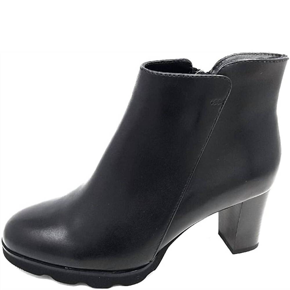 NEW REGARDE LE CIEL women's patricia heeled booties in delice black